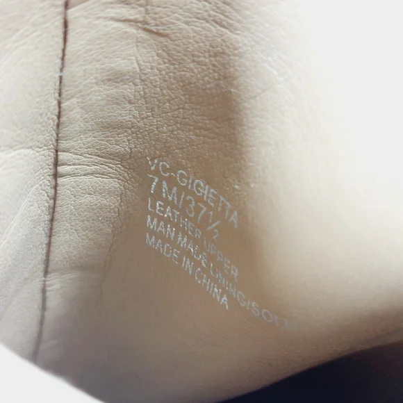 NEW Vince Camuto Gigietta Tan Suede Block Heel Pointed Toe Ankle Boots I41 - Picture 12 of 13